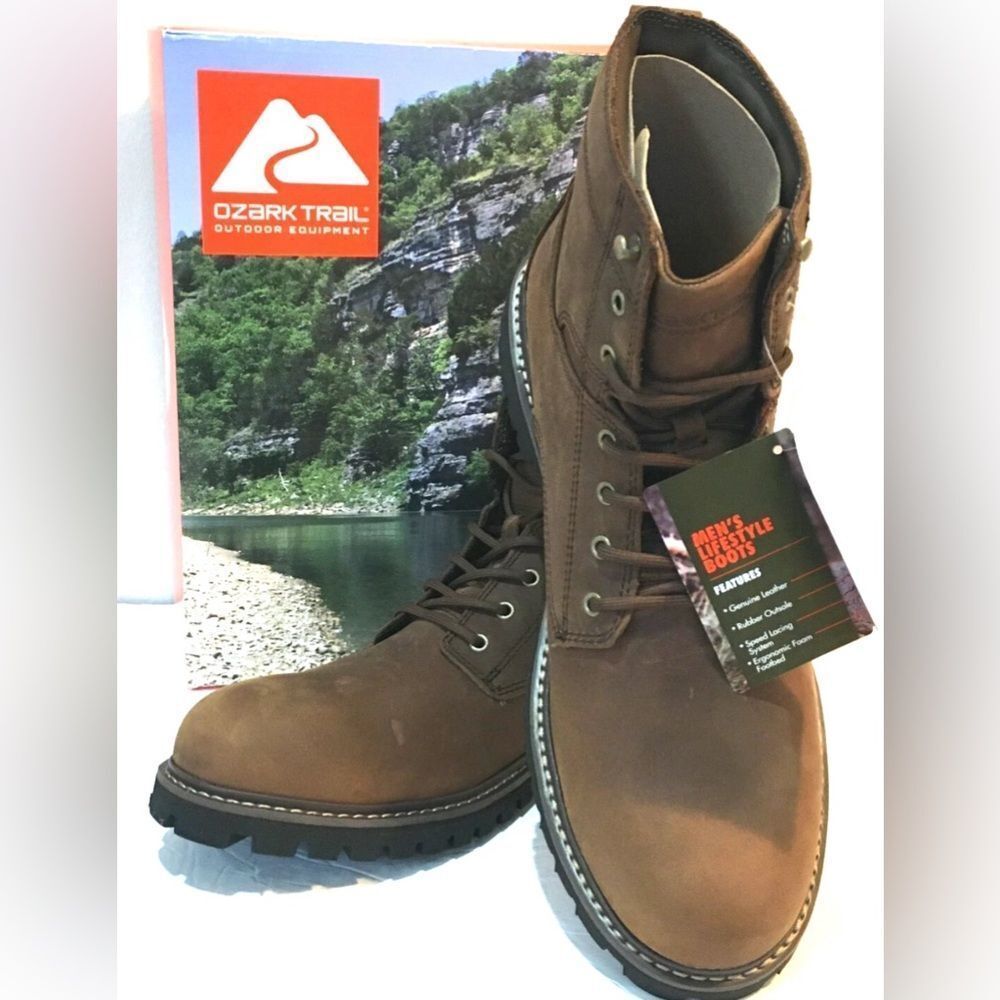 OZARK TRAIL MEN'S Size 13 Boots RANGE CLEAN TOE MOUNTAIN HIKING & HUNTING NIB - Picture 2 of 9